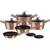 Berlinger Haus Granit Koch Topf Set Geschirr 10-tlg. Rosegold Metallic Line BH-1220