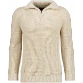 Ragman Rundhalspullover , Herren, Gr. 58, ecru, Strick, 100% Baumwolle, Pullover Rundhalspullover
