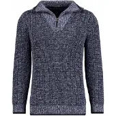 Ragman Rundhalspullover , Herren, Gr. 50, blau, melange, 171, 100% Baumwolle, Pullover Rundhalspullover