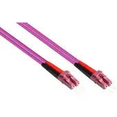 Varia LWL Duplex Patchkabel OM4 10m LC-LC Multimode LSZH violett