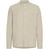 !Solid Langarmhemd SOLID "Langarmhemd SDAllan", Herren, Gr. S, N-Gr, beige (laurel oak), Obermaterial: 58% Leinen LI. 42% Viskose CV., Hemden Langarmhemd