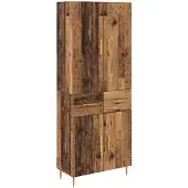 vidaXL Highboard Altholz 69,5 x 34 x 180 cm Holzwerkstoff