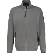 Lerros Sweatjacke aus weichem Baumwollmischgewebe - Basalt Grey - 5XL