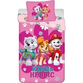 Paw Patrol Design Kuschelige Bettwäsche Baumwolle, 140x200 cm & 60 x 80 cm