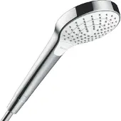 Hansgrohe Croma Select S, Handduschbrause mit Kopf, Chrom, Weiß, Wand