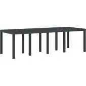 vidaXL Gartentisch Anthrazit 250 x 100 x 73 cm Poly-Rattan