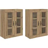 vidaXL Wandschränke 2 stk. Artisan-Eiche 69,5 x 34 x 90 cm