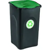 Stefanplast 70651, 50 l, Quadratisch, Schwarz, Grün, Manuell, 370 mm, 370 mm