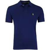 Ralph Lauren für Herren. 710782592009 Marineblaues Piqué-Poloshirt (S), Lässig, Baumwolle, Kurzarm