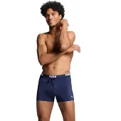 Puma Badehose "SWIM MEN LOGO TRUNKS" elastischer Logobund mit integriertem Kordelzug