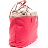 Byblos Shopper-Tasche, gelbes Gewebe, mit zwei Tragegriffen und Schulterriemen, Damenmodell, 46x27 cm