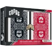 Copag Pokerkarten - World Series of Poker - Doppel-Kartendeck Plastik (Jumbo Fac