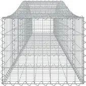vidaXL Gabionen mit Hochbogen 5 Stk. 400x50x40/60cm Verzinktes Eisen