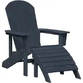 vidaXL Gartenstuhl 3 stk. Marineblau Polyethylen