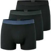 Schiesser Herren Boxershorts, 3er Pack - "95/5", Trunks, Cotton Stretch, Logobund