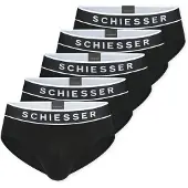 Schiesser Slip "Slip 5pack Shorts 5er Pack", Herren, Gr. XL, schwarz, Obermaterial: 95% Baumwolle CO. 5% Elasthan EL., Unterhosen Slip