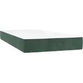 vidaXL Taschenfederkernmatratze Mittel Dunkelgrün 100x210x20 cm Samt