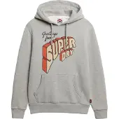 Superdry für Herren. M2014356A Graues North Cali-Kapuzensweatshirt (XXL), Lässig, Baumwolle