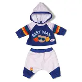 Baby Born Jogginganzug in Navyblau mit Hoodie und Hose für 43cm Puppen.
