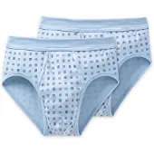 Schiesser Slip "Essentials" mit Eingriff, Feinripp-Qualität, Softbund, kariert, Baumwolle