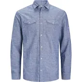 Jack & Jones Sheridan Linen Blend Plus Size Langarmhemd