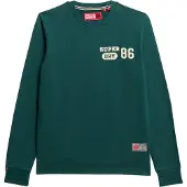 Superdry für Herren. M2013965A Bedrucktes Sweatshirt Athletic grün (L), Lässig, Baumwolle
