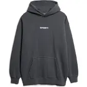 Superdry für Herren. M2013727A Locker sitzendes Sweatshirt mit Kapuze und Mikrologo-Print grau (S), Lässig, Baumwolle
