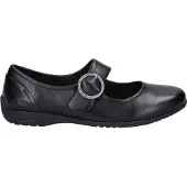 Josef seibel Ballerina "Fenja 18, black-black", Damen, Gr. 38, schwarz (schwarz, schwarz), Obermaterial: 100% Rindsleder Leather cow., Schuhe Ballerina