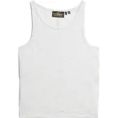 Superdry für Damen. W6011843A Graues Rüschen-Top (XS), Lässig, Baumwolle, Ärmellos / Hosenträger