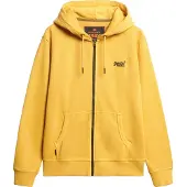 Superdry für Herren. M2013753A Essential Logo Washed Ziphood Sweatshirt gelb (M), Lässig, Baumwolle