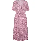 Pieces Tala String Tie Kurzarm Midi-kleid