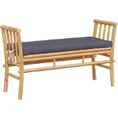 vidaXL Gartenbank 2 -Seater 110 x 38 x 65cm Bambus Braun Rechteckig