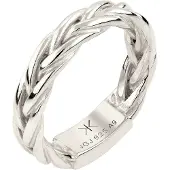 KUZZOI Silberring "Ring Bandring Zopfkette Design 925 Sterling Silber" Gr. 60, silber, Fingerringe, Herren, 60, Silber 925 (Sterlingsilber), Silberring