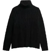 Superdry für Damen. W6110662A Jumper Roll schwarz (XL), Lässig, Nylon