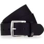 Mustang Ledergürtel , Herren, Gr. 90, schwarz, Leder, unifarben, Gürtel Ledergürtel, Mit Druckknopf-Applikation auf der Schlaufe, 4 cm