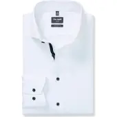 Olymp Langarmhemd "Luxor" Businesshemd, unifarben, modern fit, Royal-Kentkragen