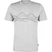 Stoic - Merino155 LaholmSt. Print T-Shirt Lines - Merinoshirt Gr S grau