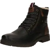 Mustang Schnürstiefel Schwarz in Gr. 46