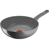 Lagostina Risorsa 010274041828, Rund, Wok-/Bratpfanne, Grau, Keramik, Aluminium, Thermo-Punkt