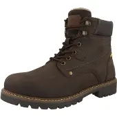 Camel active Winterboots , Herren, Gr. 46, wärmend, braun (dunkelbraun), Leder, Basic, Schuhe Winterboots, Schnürstiefel mit Profilsohle und Warmfutter