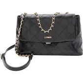 L.credi Schultertasche Umhängetasche Remalia Flapbag Black schwarz
