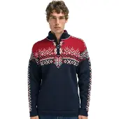 Dale of Norway 140th Anniversary Masc Sweater navy redrose offwhite (H) XXL