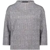 Betty Barclay Sweatshirt "Sweatshirt mit Kragen", Damen, Gr. 38, grau (grau, beige), Obermaterial: 50% Baumwolle CO. 48% Polyester PES. 2% Elasthan EL., Sweatshirts Sweatshirt