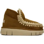 Mou für Damen. MU.FW531009A Eskimo Bounce Turnschuhe aus braunem Leder (40), 3 bis 5 cm, Keine, Lässig