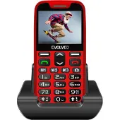 Evolveo EasyPhone XR, Mobiltelefon für Senioren mit Ladestation, rot