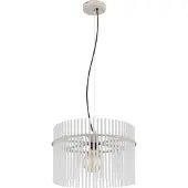 Globo Hängelampe Gorley, weiß/sand, Ø 40 cm, Glas, E27
