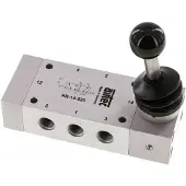 AirTec 5/2 G1/4'' Handhebelventil Raste 0-12bar/0-168psi