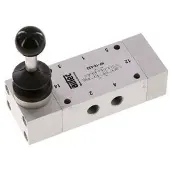 AirTec 5/3 G1/8'' Auspuff Zentrum Handhebelventil 0-10bar/0-140psi