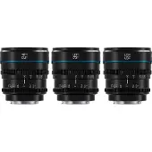 Sirui Night Walker 24+35+55mm T1.2 S35 Cine Objektiv Set mit Case E-Mount Schwarz