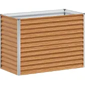 vidaXL Hochbeet Hellbraun 98 x 50 x 68 cm Verzinkter Stahl